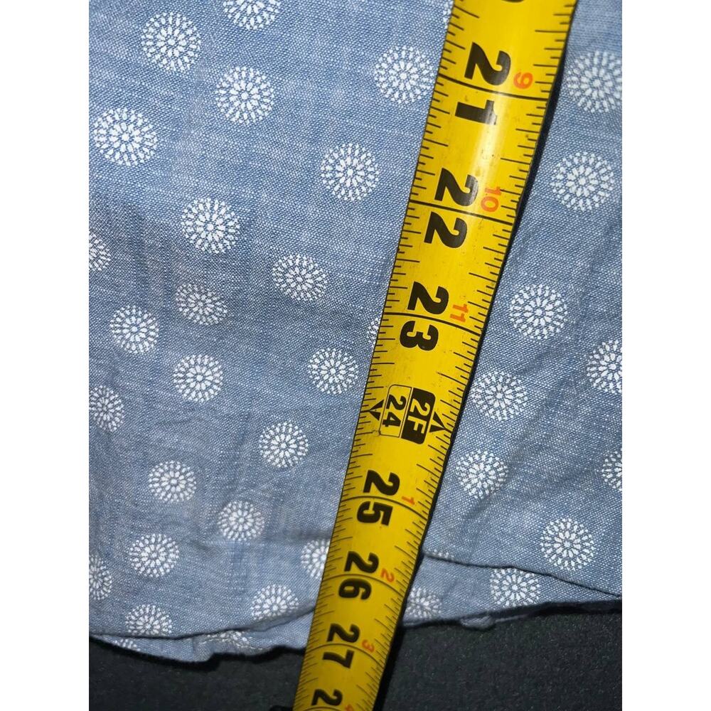 Ben Sherman Blue/White Floral Cotton Woven Point Y2K Button-Up Shirt M A008639 - Picture 5 of 7